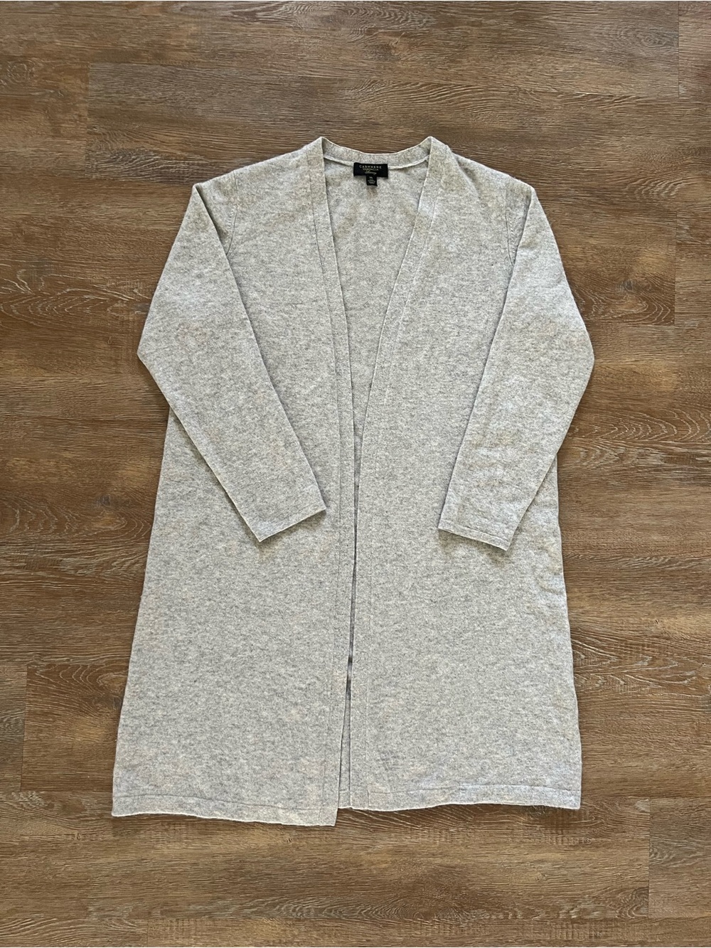 Charter Club Luxury 100% Cashmere Gray Long Duster Cardigan | Size XL